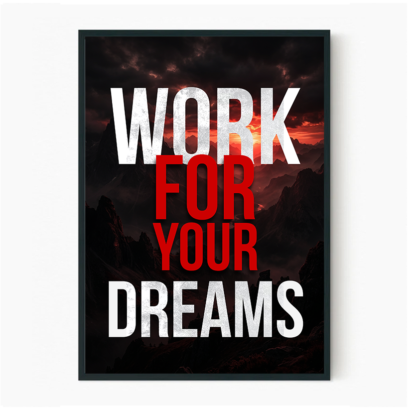 Chase Your Dreams - Black Frame