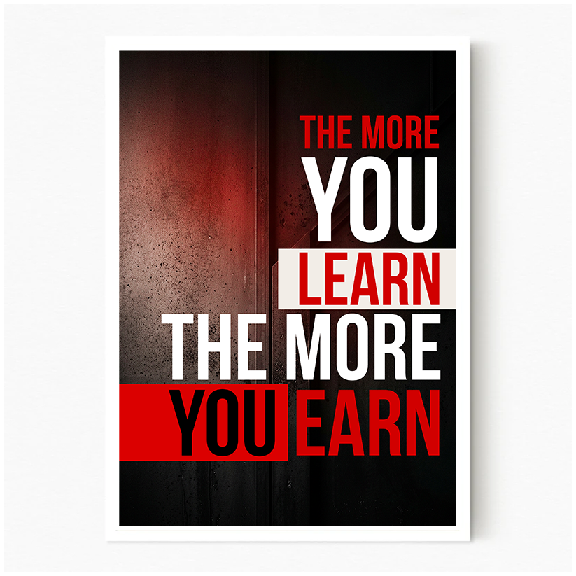 Knowledge Pays - White Frame