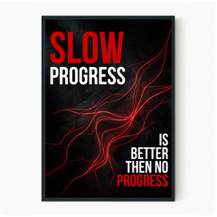 Progress Over Perfection - Black Frame